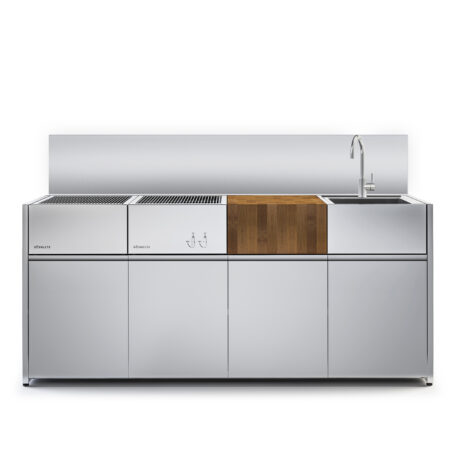 KÜCHENINSEL SPRITZSCHUTZ X EDELSTAHL